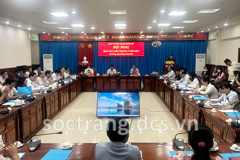 Ban Tuyên giáo Tỉnh ủy Sóc Trăng tổ chức Hội nghị Báo cáo viên tháng 7