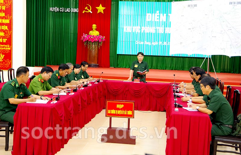 Huyện Cù Lao Dung khai mạc diễn tập khu vực phòng thủ năm 2023