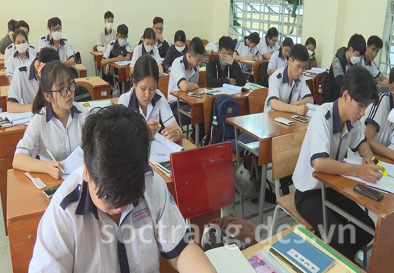Học sinh lớp 12 trên địa bàn tỉnh Sóc Trăng đang dồn sức cho kỳ thi quan trọng
