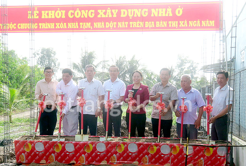 Ngã Năm: Lễ khởi công xóa nhà tạm, nhà dột nát năm 2024