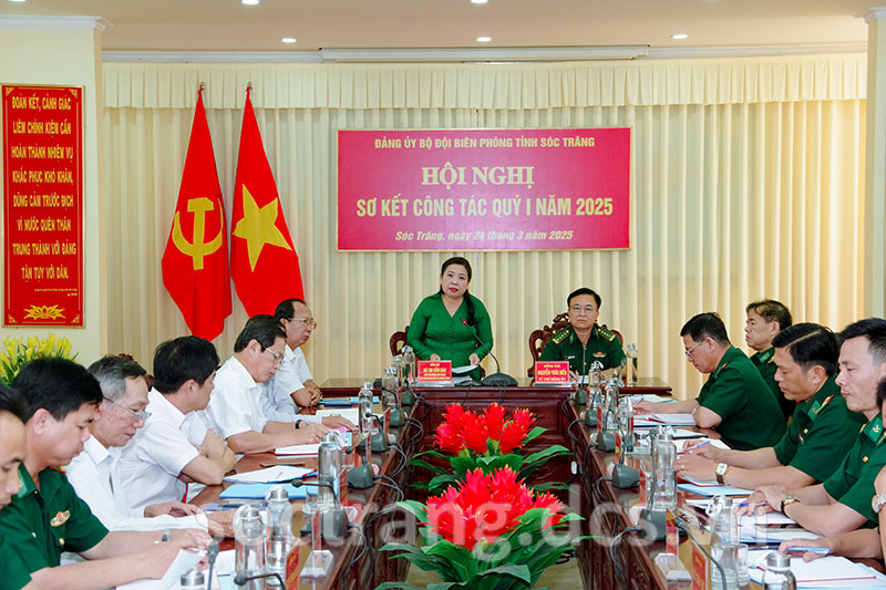 Đảng ủy Bộ đội Biên phòng tỉnh Sóc Trăng sơ kết công tác quý I năm 2025